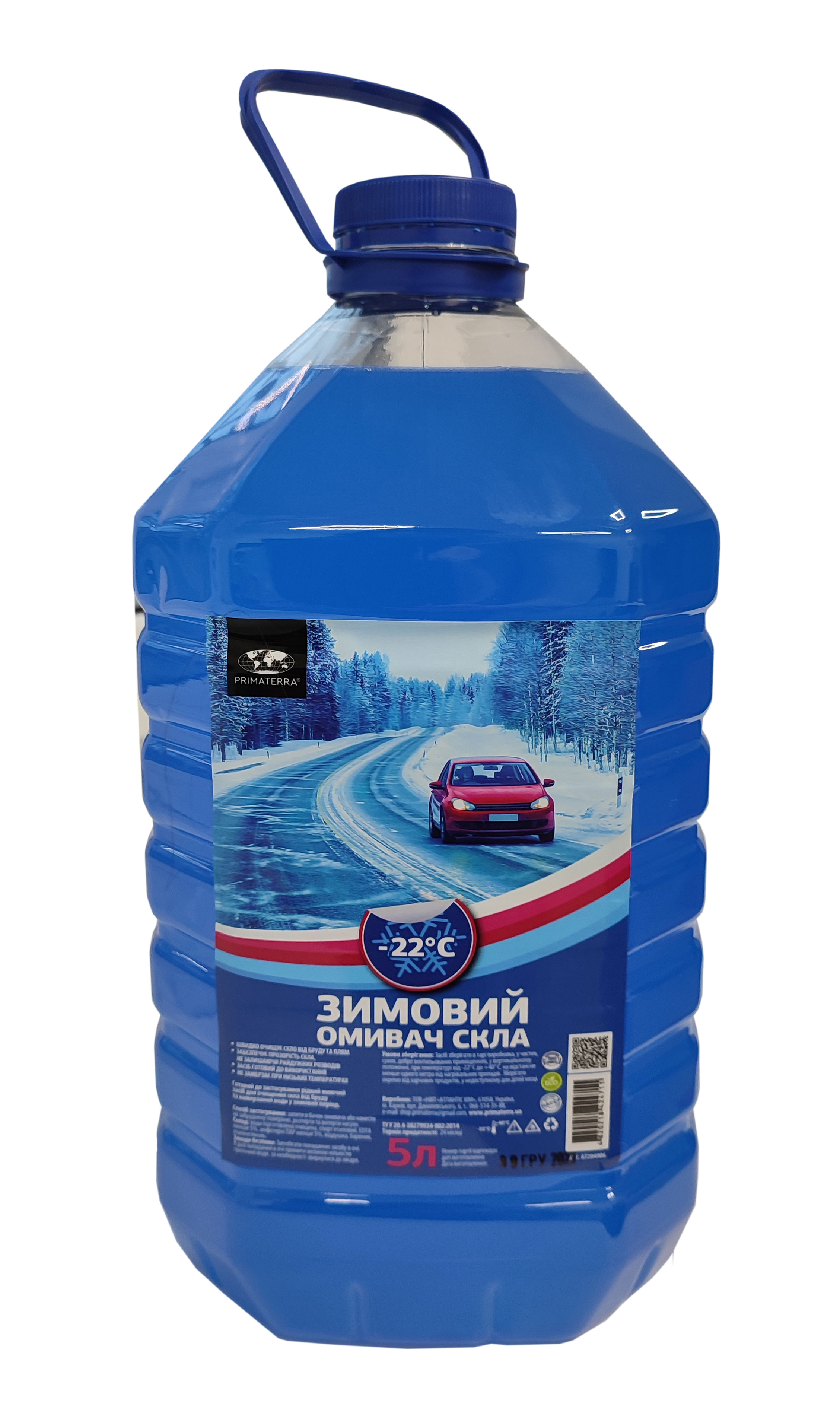 Рідина для склоомивача PRIMATERRA, зимова, -20°C, 4л